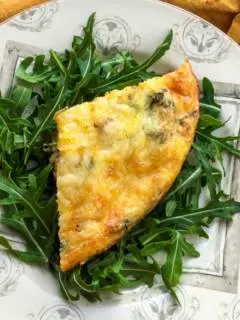 piece of frittata on a plate