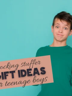 feature image that says stocking stuffer gift ideas for teenage boys