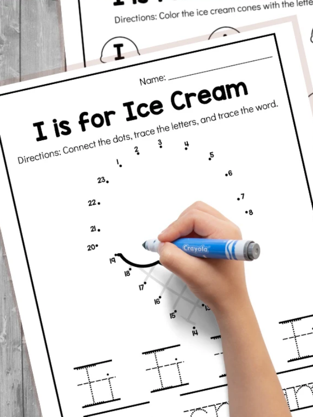 Letter I is for Ice Cream Printables