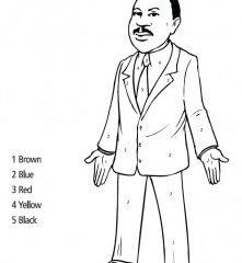 Image for Martin Luther King Jr Color By Number Printable