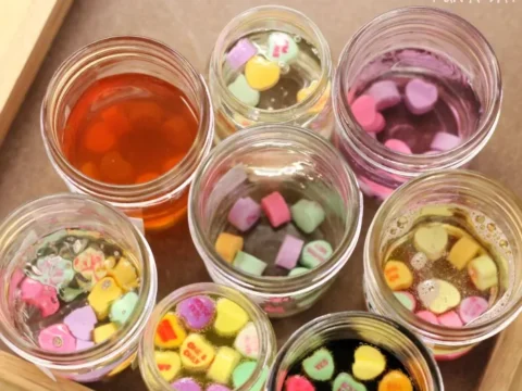 Image for Candy Heart Experiment with Free Printable Recording Sheet