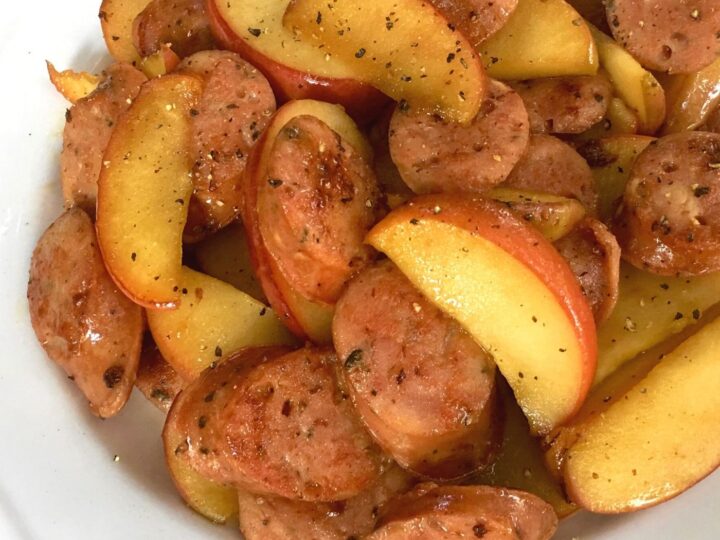 Image for Easy Skillet Chicken Sausage with Apples