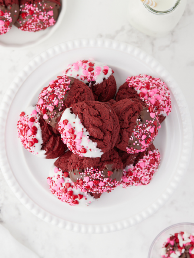 Red Velvet Box Cake Valentine Cookies Recipe