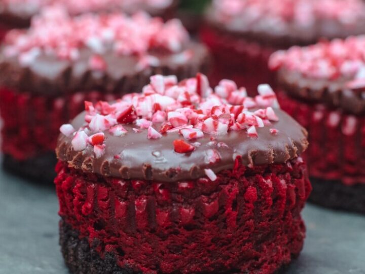 Image for Mini Candy Cane Red Velvet Cheesecakes