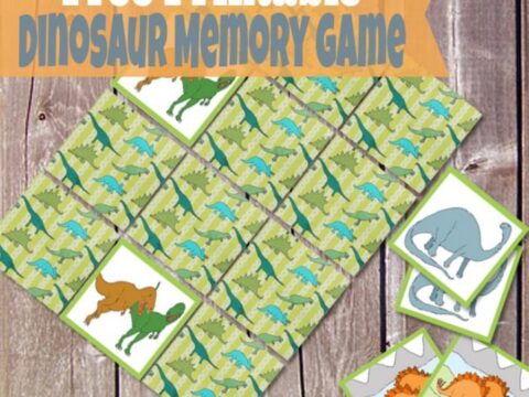 Image for Printable Dinosaur Memory Game