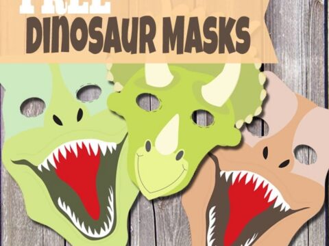 Image for Printable Dinosaur Masks Templates (free)