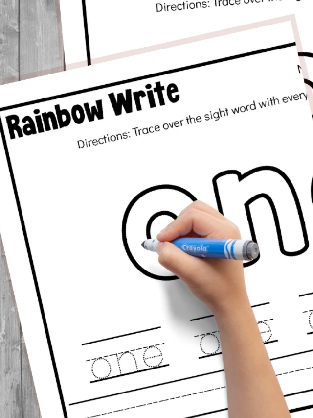 Rainbow Write Sight Words Worksheets