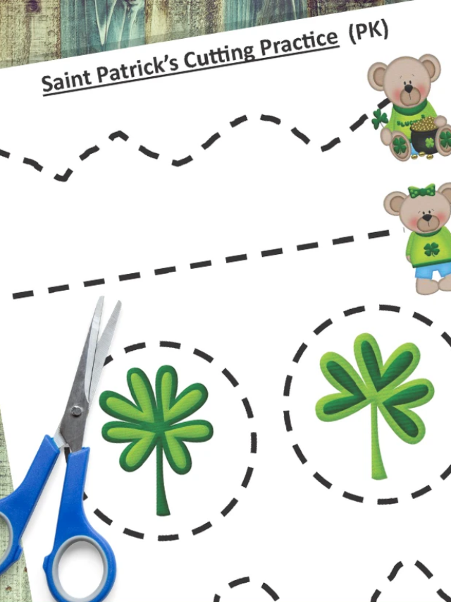 Saint Patrick’s Day Cutting Printables for Preschool