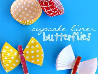 Image for Cupcake Liner Butterfly Clothespins Craft
