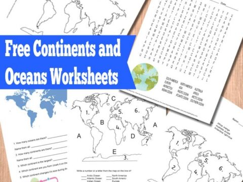 Image for Continents and Oceans Worksheets - Free Word Search, Quiz and More