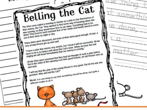 Image for Aesop Fables Worksheets Packet: Belling the Cat Printables