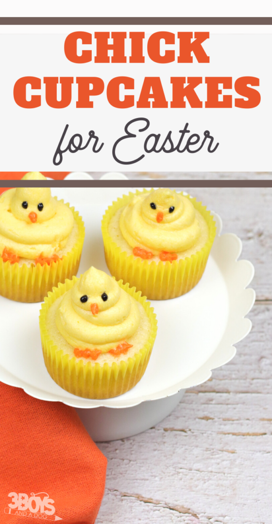 Easter Chick Cupcakes Recipe - 3 Boys and a Dog