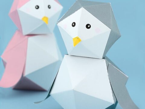Image for 3D Penguin Paper Toy Free Printable