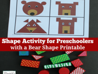 Image for Shape Activity for Preschoolers with a Bear Shape Printable
