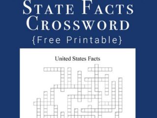 Image for U.S. State Facts Crossword Puzzle - Free Social Studies and Geography Printable