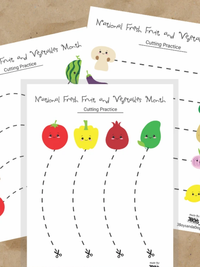 Fruits and Veggies Cutting Practice