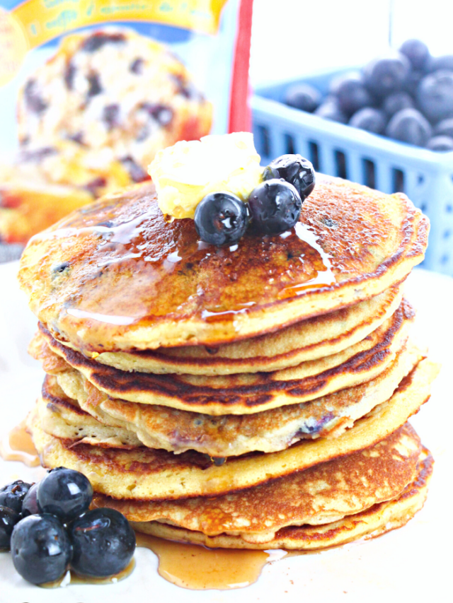 Blueberry Muffin Mix Pancakes Recipe