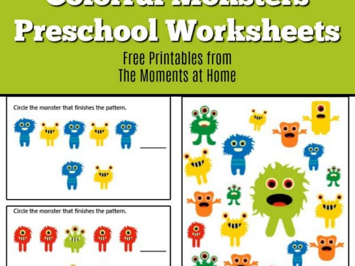 Image for Monster Colors Printable Worksheets for Preschoolers