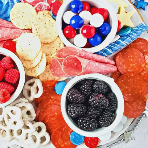 Red White and Blue Charcuterie Board