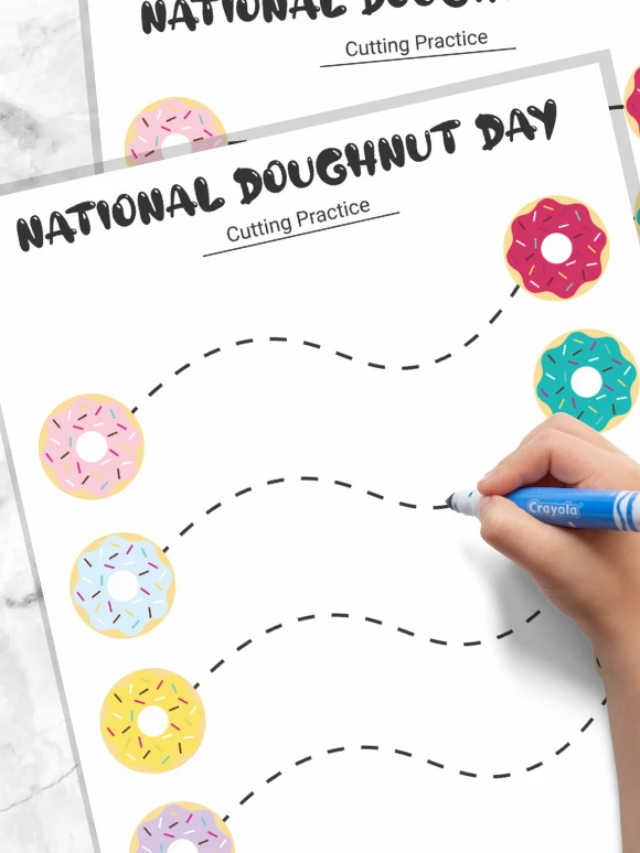 Doughnuts Cutting Practice Sheets