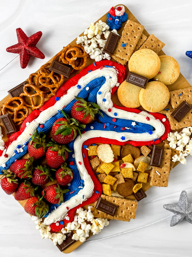 Red White and Blue Icing Board