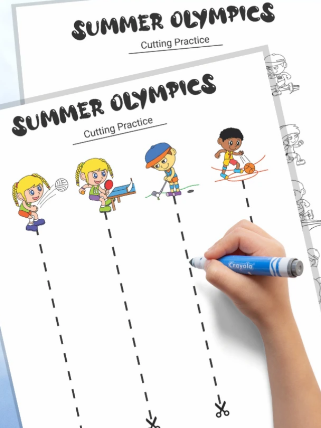 Summer Olympics Cutting Practice Sheets