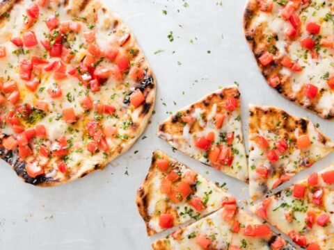 Image for Grilled Tomato and Cheese Pizzas for Gas Grill