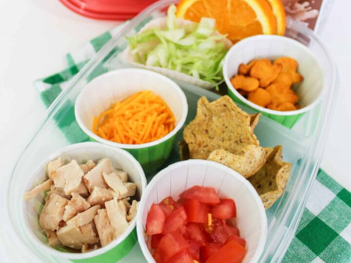 Image for Chicken Taco Bento Box Lunch with Printable Lunchbox Notes 