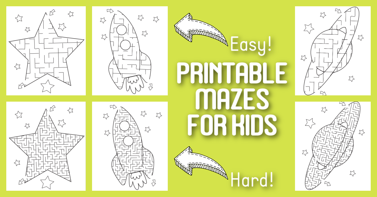 Image for Space Maze Printable