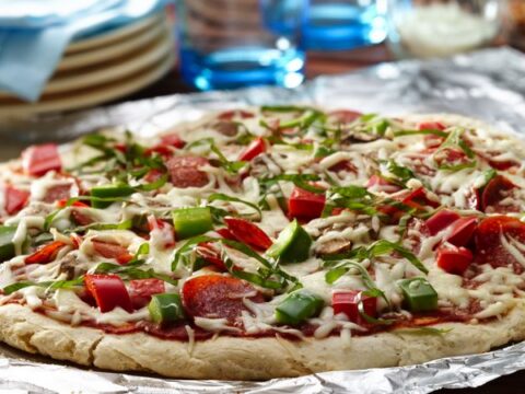 Image for Extra-Easy Grilled Pepperoni Pizza