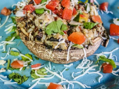 Image for Simple Pork and Rice Stuffed Portabello Mushrooms Recipe