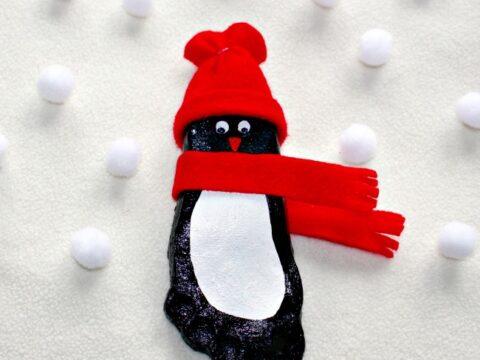 Image for Footprint Penguin Salt Dough Ornament