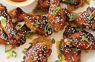 Image for Honey-Sesame Grilled Chicken Wings Recipe
