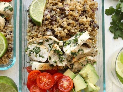 Image for Meal Prep Cilantro Lime Chicken with Cauliflower Rice