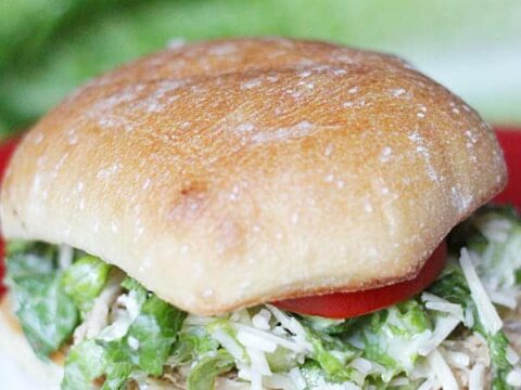 Image for Easy Crock Pot Chicken Caesar Sandwich on Ciabatta