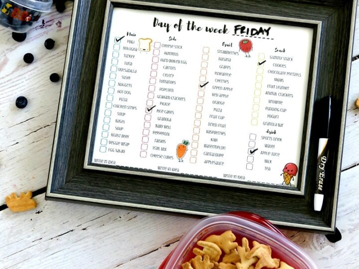 Image for DIY LUNCH MENU: Free Printable