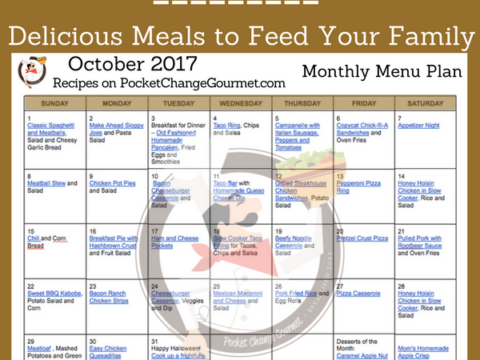 Image for Printable Menu Plan