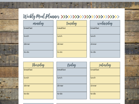 Image for Weekly Meal Planner Printable for Busy Families