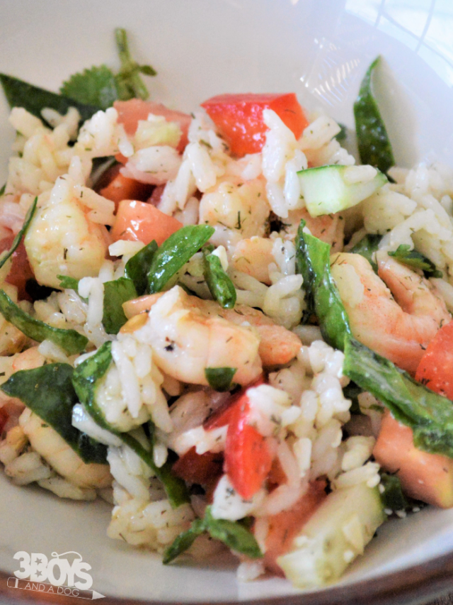 Greek Shrimp Rice Salad Recipe