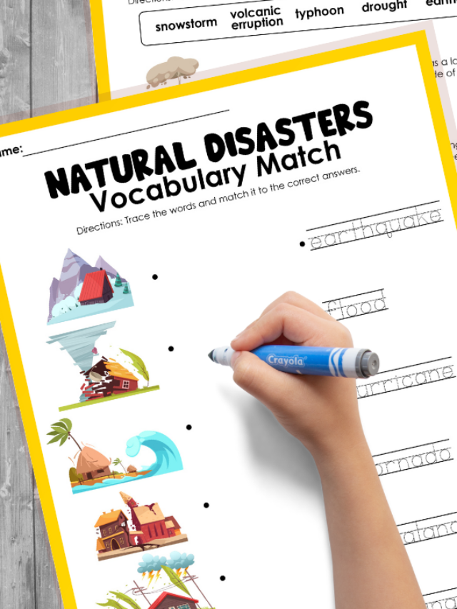 Natural Disasters Activity Sheets