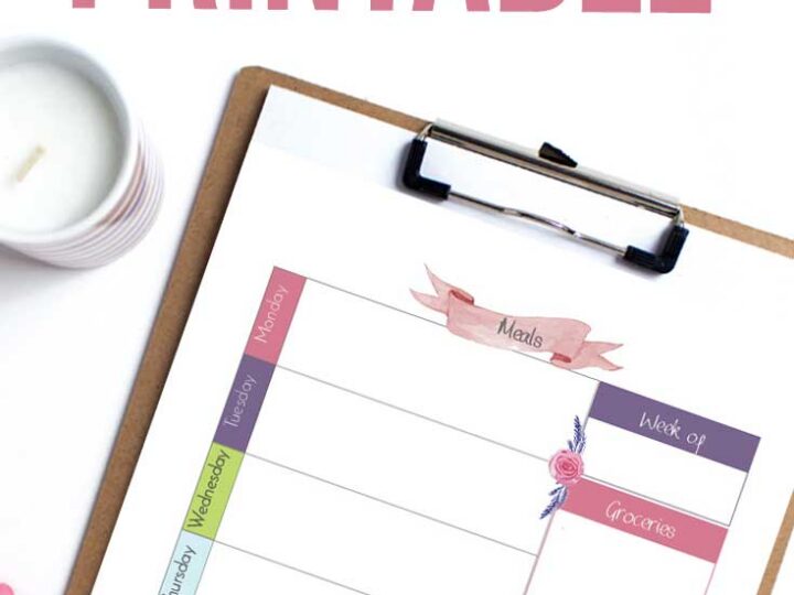 Image for Floral Meal Planning Printables