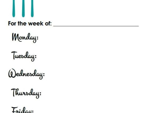 Image for FREE Printable Weekly Dinner Menu!