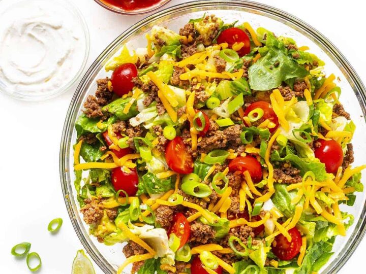 Image for Easy Healthy Taco Salad Recipe with Ground Beef 