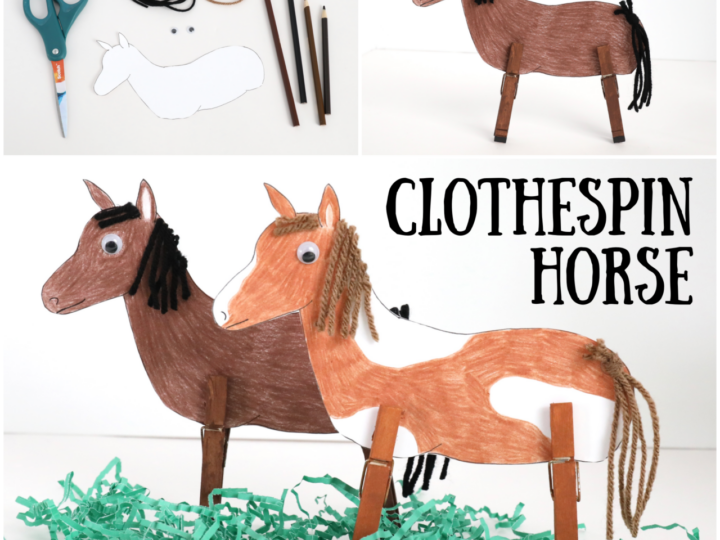 Image for Clothespin Horse Craft {Printable Template}