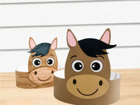 Image for Horse Headband Craft For Kids [Free Template]