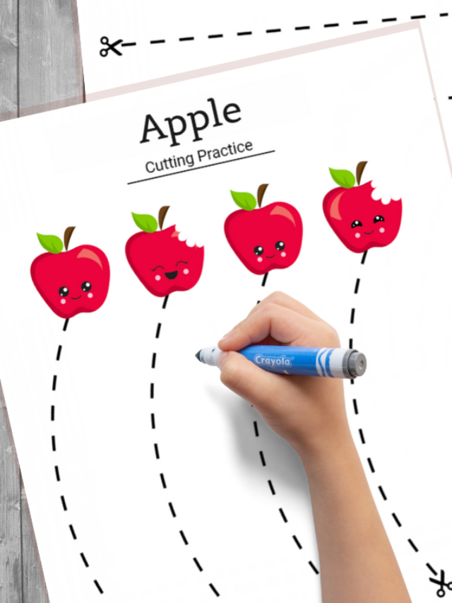 Apple Cutting Worksheets