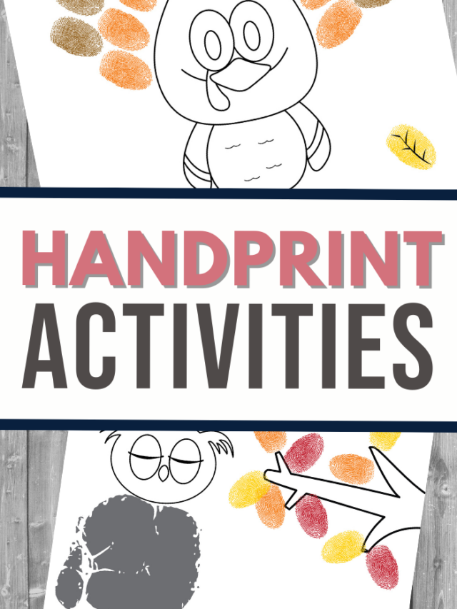 Fall Handprint Art Worksheets Story