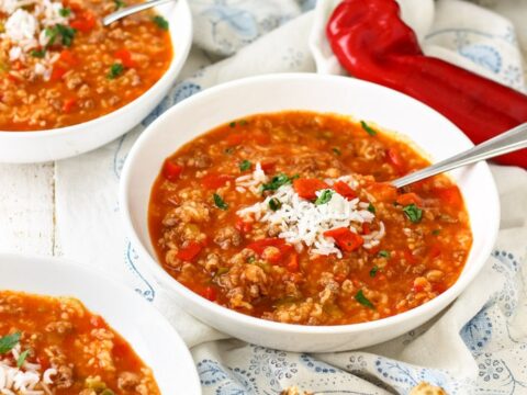Image for Instant Pot Stuffed Pepper Soup - Pressure Cooker Stuffed Pepper Soup