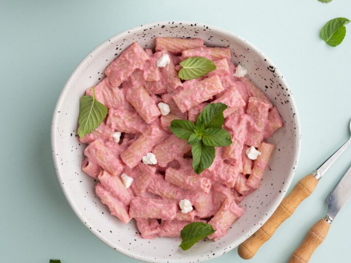Image for Pink Sauce Pasta with Beets and Goat Cheese
