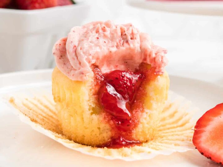 Image for Strawberry Filled Cupcakes With Cream Cheese Frosting